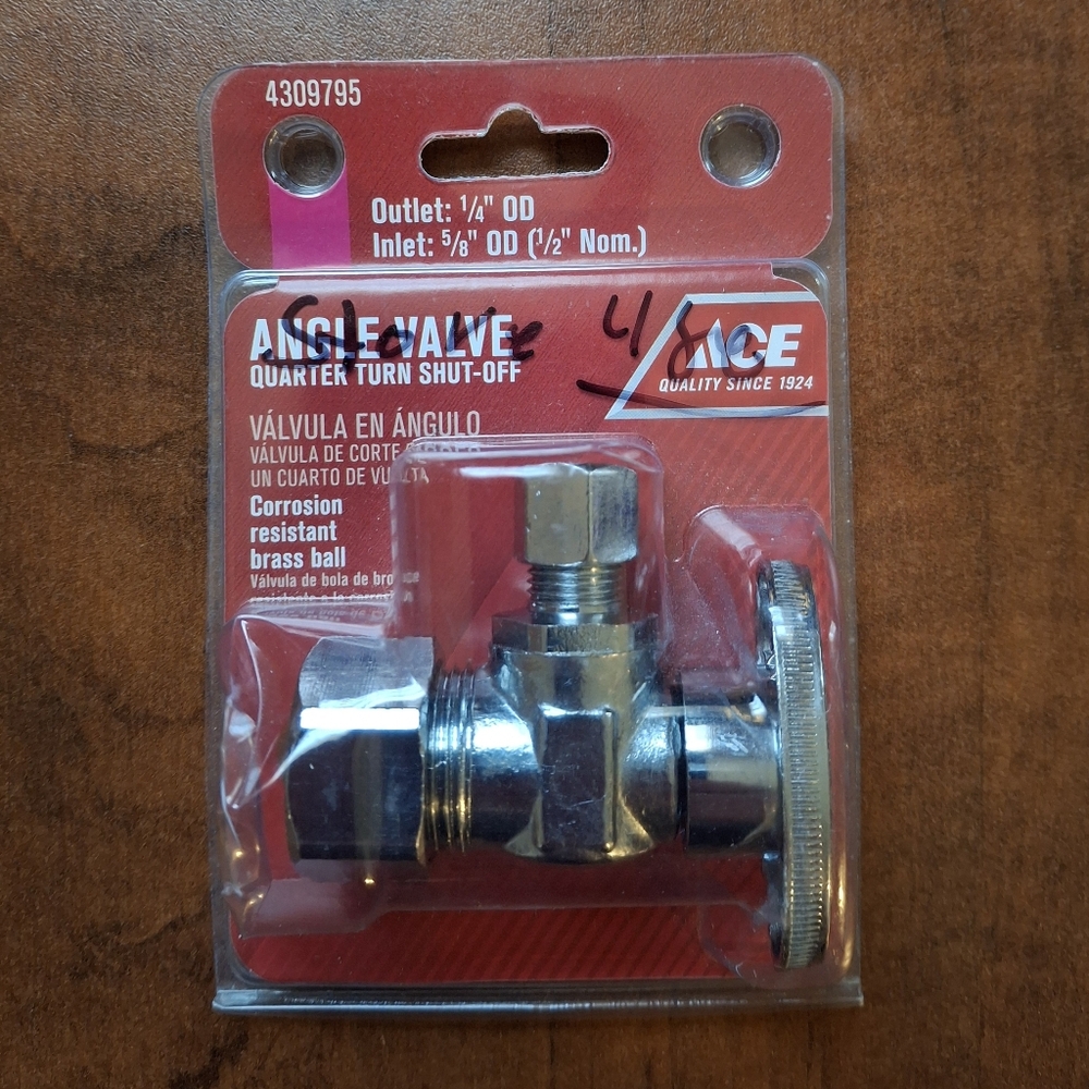 ACE Angle Valve Quarter Turn Shut-Off